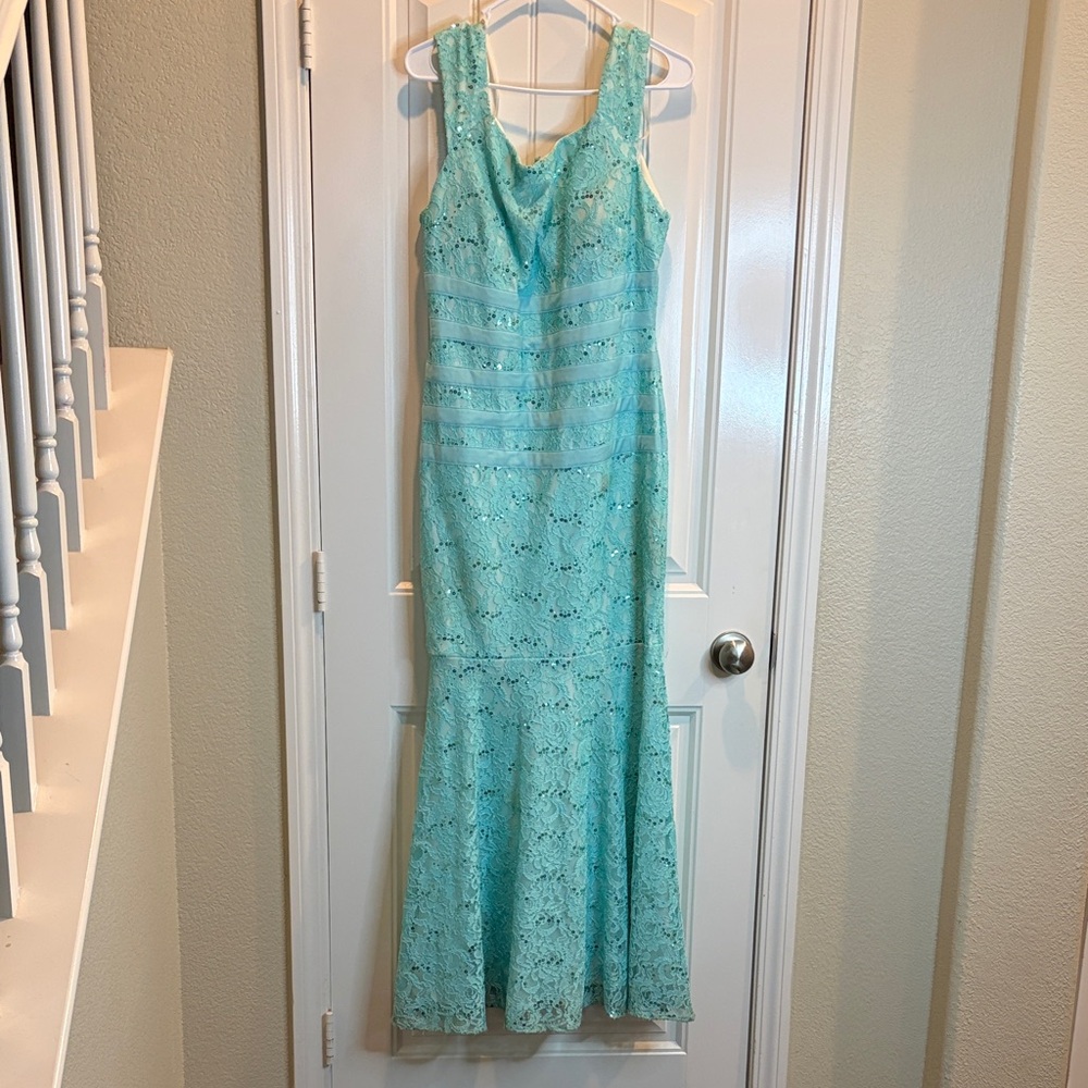 Mint Lace Maxi Dress